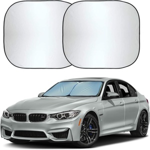Detachable Car Windshield Sun Shade |Foldable Sun Shield for Car Windshield | Sun Shades for Heat and UV Protection | Premium Reflective & Dual Layer Design – Small 60″x28″(Medium)