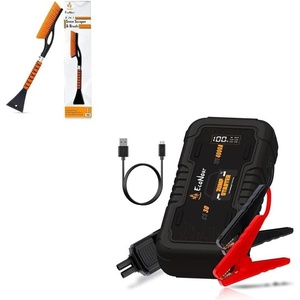 EcoNour 27″ Aluminum Snow Brush with Ice Scrapers for Car Windshield CS30 Car Battery Jump Starter- 4000A