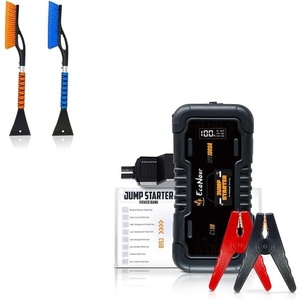 EcoNour 27″ Car Snow Brush and Ice Scraper 2Pack CS10 1600A Peak Car Lithium Battery Jump Starter