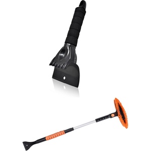 EcoNour 36″ 3 in 1 Extendable Pivoting Brush+Ice Scraper for Car Windshield | Telescoping 360° Snow Brush Pivoting Head | Window Ice Scraper for Snow Removal for Car, SUV, Truck Winter Car Accessories