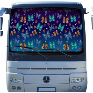 EcoNour Butterfly RV Windshield Sunshade | Windshield Cover Sunshade for UV Rays & Heat Protection, Keeps Your Interior Cool | Fits RVs, Trucks, Motorhomes, Buses | XXL – 102 x 51 inches