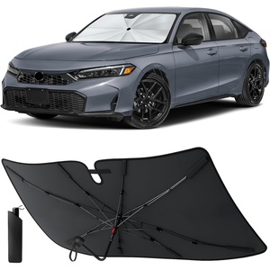 EcoNour Camoflage American Flag Windshield Sun Shade –240T Reflective Polyester Blocks 99% UV & Heat Protection | Patriotic Car Accessory Sedans, Hatchbacks, Small SUVs | Universal Fit (66″ x 34″)(Civic 2022-2026)