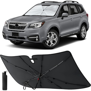 EcoNour Camoflage American Flag Windshield Sun Shade –240T Reflective Polyester Blocks 99% UV & Heat Protection | Patriotic Car Accessory Sedans, Hatchbacks, Small SUVs | Universal Fit (66″ x 34″)(Forester 2014-2018)