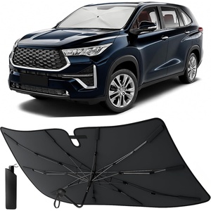 EcoNour Camoflage American Flag Windshield Sun Shade –240T Reflective Polyester Blocks 99% UV & Heat Protection | Patriotic Car Accessory Sedans, Hatchbacks, Small SUVs | Universal Fit (66″ x 34″)(X-Large)