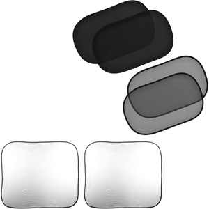 EcoNour Car Window Shades for Baby (4-Pack) + EcoNour Square Car Windshield Sun Shade – Medium
