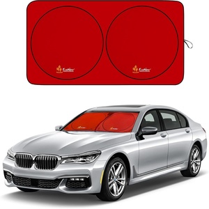 EcoNour Car Windshield Sun Shade with Storage Pouch, Durable 240T Material Car Sun Visor for UV Rays and Sun Heat Protection, Car Interior Accessories for Sun Heat, Small (59 in x 29 in)