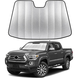 EcoNour Foldable Sun Shade Fit for Tesla Model 3/Y 2017-2024 2025 2026 | Accordion Windshield Sun Shade, Front Car Window Shades Sun Visor, Blocks UV Rays & Heat, Car Accessories(For Toyota Tacoma 2016-2023)