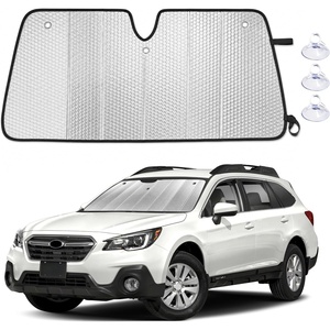 EcoNour Foldable Sun Shade Fit for Tesla Model 3/Y 2017-2024 2025 2026 | Accordion Windshield Sun Shade, Front Car Window Shades Sun Visor, Blocks UV Rays & Heat, Car Accessories(For Subaru Outback 2020-2025)