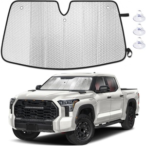EcoNour Foldable Sun Shade Fit for Tesla Model 3/Y 2017-2024 2025 2026 | Accordion Windshield Sun Shade, Front Car Window Shades Sun Visor, Blocks UV Rays & Heat, Car Accessories(For Toyota Tundra 2022-2026)