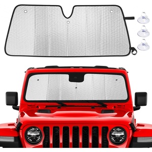 EcoNour Foldable Sun Shade Fit for Tesla Model 3/Y 2017-2024 2025 2026 | Accordion Windshield Sun Shade, Front Car Window Shades Sun Visor, Blocks UV Rays & Heat, Car Accessories(For Jeep Wrangler JL / Gladiator 2018-2025)