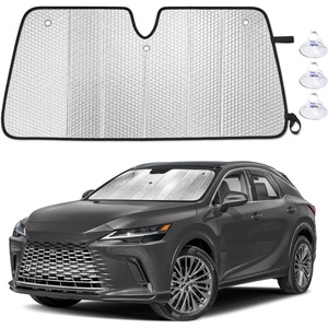 EcoNour Foldable Sun Shade Fit for Tesla Model 3/Y 2017-2024 2025 2026 | Accordion Windshield Sun Shade, Front Car Window Shades Sun Visor, Blocks UV Rays & Heat, Car Accessories(For Lexus RX 2023-2025)