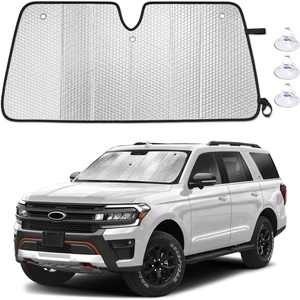 EcoNour Foldable Sun Shade Fit for Tesla Model 3/Y 2017-2024 2025 2026 | Accordion Windshield Sun Shade, Front Car Window Shades Sun Visor, Blocks UV Rays & Heat, Car Accessories(For Ford Expedition 2018-2025)