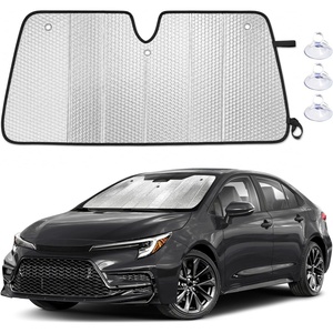 EcoNour Foldable Sun Shade Fit for Tesla Model 3/Y 2017-2024 2025 2026 | Accordion Windshield Sun Shade, Front Car Window Shades Sun Visor, Blocks UV Rays & Heat, Car Accessories(For Toyota Corolla 2019-2026)