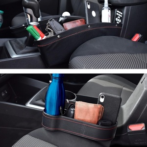 EcoNour Gift Bundles | Car Seat Organizer Front Seat Gap Filler (2 Pack) + Car Seat Gap Filler with Cup Holder (2 Pack) | Car Seat Pockets | Travel Accessories