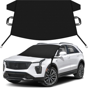 EcoNour Snow Cover for Toyota Tacoma | Heavy-Duty Windshield Cover for Ice and Snow Protection | 600D Oxford Winter Car Cover with S-Hook Straps(Fit for Cadillac XT4)