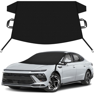 EcoNour Snow Cover for Toyota Tacoma | Heavy-Duty Windshield Cover for Ice and Snow Protection | 600D Oxford Winter Car Cover with S-Hook Straps(Fit for Hyundai Sonata)