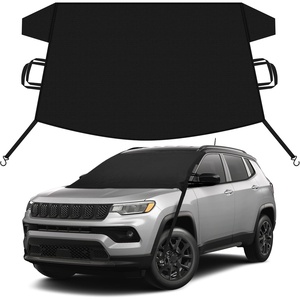 EcoNour Snow Cover for Toyota Tacoma | Heavy-Duty Windshield Cover for Ice and Snow Protection | 600D Oxford Winter Car Cover with S-Hook Straps(Fit for Jeep Compass)