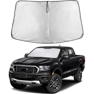 EcoNour Windshield Sun Shade Compatible for Ford Ranger 2019–2023 2024 | Front Window Shade for Midsize Pickup Truck | 4-Layer, 240T Sunshade Accessories | UV & Heat Reflector for Ranger Windshield