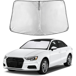 EcoNour Windshield Sunshade Compatible for Audi A3 2014-2018 2019 2020 | Sun Visor for Front Windshield & Window Sun Shade Cover, UV Heat Blocker & Protector, Car Accessories
