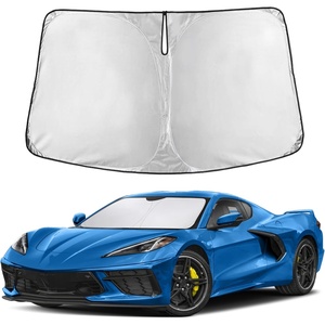 EcoNour Windshield Sunshade Compatible for Chevrolet Corvette C8 2020-2026 | Sun Visor for Front Windshield & Window Sun Shade Cover, UV Heat Blocker & Protector, Car Accessories