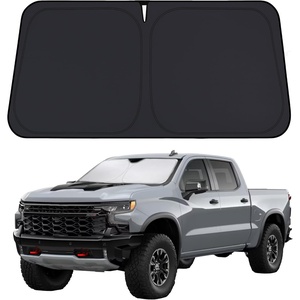 EcoNour Windshield Sunshade Compatible for Chevrolet Silverado 2019-2026 | 1500 Sun Visor for Front Windshield & Window Sun Shade Cover, UV Heat Blocker & Protector, Car Accessories