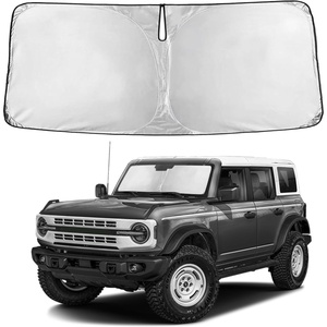 EcoNour Windshield Sunshade Compatible for Ford Bronco 2021-2024 2025 2026 | (Not for Bronco Sport) Sun Visor for Front Windshield & Window Sun Shade Cover, UV Heat Protector, Car Accessories