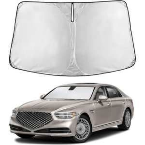 EcoNour Windshield Sunshade Compatible for Genesis G90 2017-2020 2021 2022 | Sun Visor for Front Windshield & Window Sun Shade Cover, UV Heat Blocker & Protector, Car Accessories