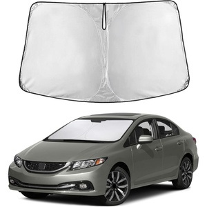 EcoNour Windshield Sunshade Compatible for Honda Civic 2012–2013 2014 2015 | Sun Visor for Front Windshield & Window Sunshade Cover, UV Heat Blocker & Protector, Car Accessories