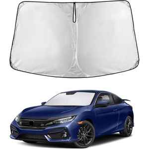 EcoNour Windshield Sunshade Compatible for Honda Civic 2016-2019 2020 2021 | Sun Visor for Front Windshield & Window Sun Shade Cover, UV Heat Blocker & Protector, Car Accessories