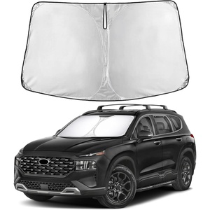 EcoNour Windshield Sunshade Compatible for Hyundai Santafe 2019-2022 2023 | Sun Visor for Front Windshield & Window Sun Shade Cover, UV Heat Blocker & Protector, Car Accessories