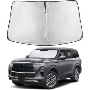EcoNour Windshield Sunshade Compatible for Infiniti QX80 2014-2023 2024 | Sun Visor for Front Windshield & Window Sun Shade Cover, UV Heat Blocker & Protector, Car Accessories