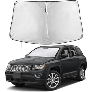 EcoNour Windshield Sunshade Compatible for Jeep Compass 2007-2014 2015 2016 | Sun Visor for Front Windshield & Window Sun Shade Cover, UV Heat Blocker & Protector, Car Accessories
