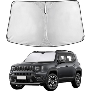 EcoNour Windshield Sunshade Compatible for Jeep Renegade 2015-2023 2024 | Sun Visor for Front Windshield & Window Sun Shade Cover, UV Heat Blocker & Protector, Car Accessories