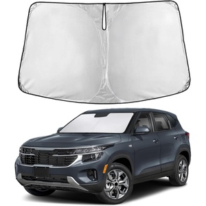 EcoNour Windshield Sunshade Compatible for Kia Seltos 2021-2024 2025 2026 | Sun Visor for Front Windshield & Window Sun Shade Cover, UV Heat Blocker & Protector, Car Accessories