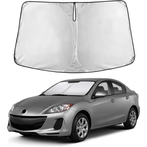 EcoNour Windshield Sunshade Compatible for Mazda 3 2010-2011 2012 2013 | Sun Visor for Front Windshield & Window Sun Shade Cover, UV Heat Blocker & Protector, Car Accessories