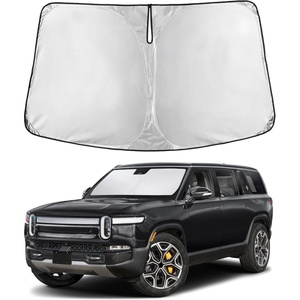 EcoNour Windshield Sunshade Compatible for Rivian R1S / R1T 2022-2025 2026 | Sun Visor for Front Windshield & Window Sun Shade Cover, UV Heat Blocker & Protector, Car Accessories