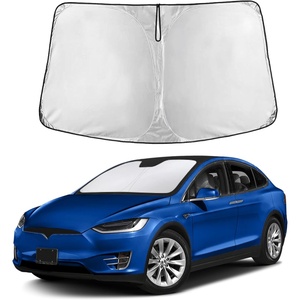 EcoNour Windshield Sunshade Compatible for Tesla Model X 2016-2024 2025 | Sun Visor for Front Windshield & Window Sun Shade Cover, UV Heat Blocker & Protector, Car Accessories