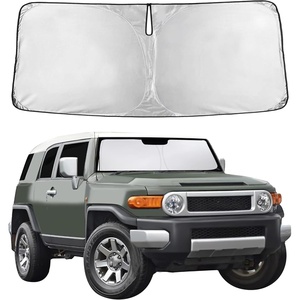 EcoNour Windshield Sunshade Compatible for Toyota FJCruiser 2007-2013 2014 | Sun Visor for Front Windshield & Window Sun Shade Cover, UV Heat Blocker & Protector, Car Accessories