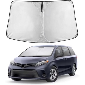 EcoNour Windshield Sunshade Compatible for Toyota Sienna 2011-2019 2020 | L, LE, SE, XLE, Limited Premium,Sun Visor for Front Window Sun Shade Cover, UV Heat Blocker & Protector, Car Accessories