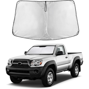 EcoNour Windshield Sunshade Compatible for Toyota Tacoma 2005-2014 2015 | SR, SR5, TRD (Sport, Off-Road, Limited, TRD Pro) Sun Visor for Front Window Sun Shade Cover, UV Protector, Car Accessories