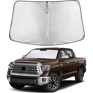 EcoNour Windshield Sunshade Compatible for Toyota Tundra 2007-2020 2021 | Sun Visor for Front Windshield & Window Sun Shade Cover, UV Heat Blocker & Protector, Car Accessories