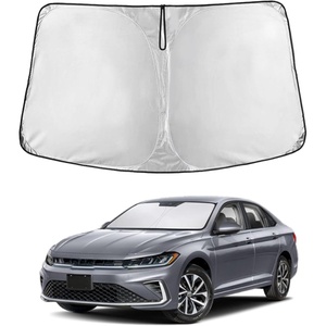 EcoNour Windshield Sunshade Compatible for Volkswagen VW Jetta 2019-2026 | Sun Visor for Front Windshield & Window Sun Shade Cover, UV Heat Blocker & Protector, Car Accessories