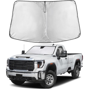 EcoNour Windshield Sunshade for GMC Sierra 1500 2500 3500 2019-2025, 2026 | Sun Visor for Front Window Sun Shade Cover, UV Heat Blocker & Protector, Car Accessories