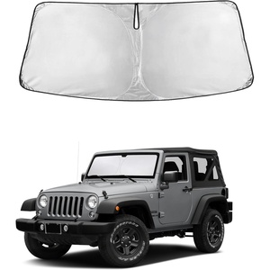 Econour Windshield Sun Shade Compatible for Rivian R1S R1T 2022-2025 2026 | Sun Visor for Front Windshield & Window Sun Shade Cover, UV Heat Blocker & Protector, Car Accessories(For Jeep Wrangler TJ (1997-2017))