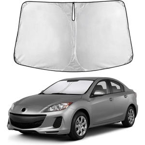 Econour Windshield Sun Shade Compatible for Rivian R1S R1T 2022-2025 2026 | Sun Visor for Front Windshield & Window Sun Shade Cover, UV Heat Blocker & Protector, Car Accessories(for Mazda 3 2010–2013)