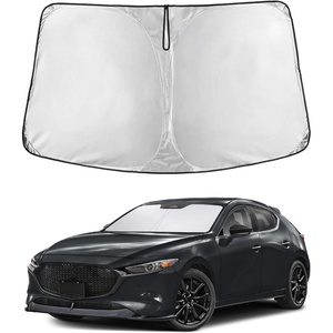 Econour Windshield Sun Shade Compatible for Rivian R1S R1T 2022-2025 2026 | Sun Visor for Front Windshield & Window Sun Shade Cover, UV Heat Blocker & Protector, Car Accessories(For Mazda 3 (2019-2026))