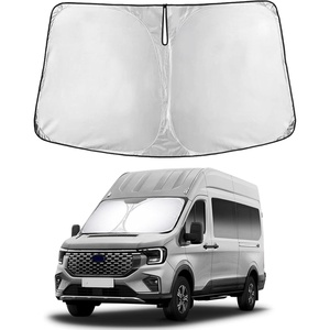 Econour Windshield Sun Shade Compatible for Rivian R1S R1T 2022-2025 2026 | Sun Visor for Front Windshield & Window Sun Shade Cover, UV Heat Blocker & Protector, Car Accessories(For Ford E-Transit (2022-2026))
