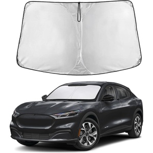Econour Windshield Sun Shade Compatible for Rivian R1S R1T 2022-2025 2026 | Sun Visor for Front Windshield & Window Sun Shade Cover, UV Heat Blocker & Protector, Car Accessories(for Ford Mustang Mach-E (2021–2026))