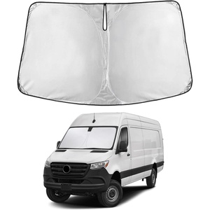 Econour Windshield Sun Shade Compatible for Rivian R1S R1T 2022-2025 2026 | Sun Visor for Front Windshield & Window Sun Shade Cover, UV Heat Blocker & Protector, Car Accessories(for Mercedes Sprinter 2007–2026)