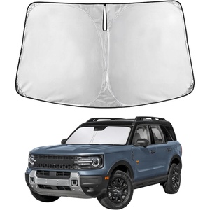 Econour Windshield Sun Shade Compatible for Rivian R1S R1T 2022-2025 2026 | Sun Visor for Front Windshield & Window Sun Shade Cover, UV Heat Blocker & Protector, Car Accessories(for Ford Bronco 2021–2026)